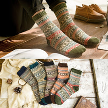 Load image into Gallery viewer, LNRRABC Winter Thick Warm Stripe Wool Socks Casual Calcetines Hombre Sock Business Male Socks