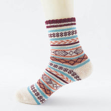 Load image into Gallery viewer, LNRRABC Winter Thick Warm Stripe Wool Socks Casual Calcetines Hombre Sock Business Male Socks