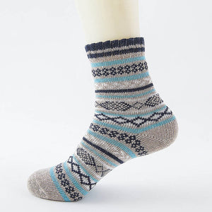 LNRRABC Winter Thick Warm Stripe Wool Socks Casual Calcetines Hombre Sock Business Male Socks