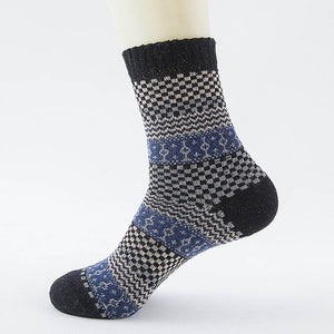 LNRRABC Winter Thick Warm Stripe Wool Socks Casual Calcetines Hombre Sock Business Male Socks