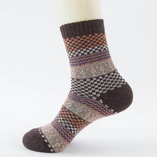 Load image into Gallery viewer, LNRRABC Winter Thick Warm Stripe Wool Socks Casual Calcetines Hombre Sock Business Male Socks