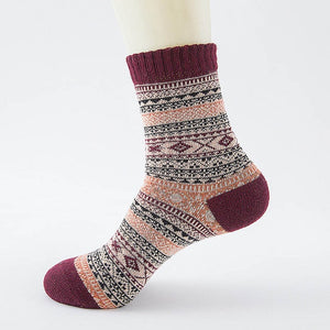 LNRRABC Winter Thick Warm Stripe Wool Socks Casual Calcetines Hombre Sock Business Male Socks