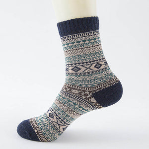 LNRRABC Winter Thick Warm Stripe Wool Socks Casual Calcetines Hombre Sock Business Male Socks