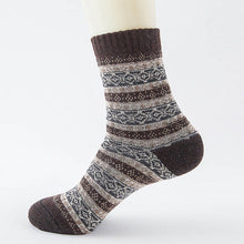 Load image into Gallery viewer, LNRRABC Winter Thick Warm Stripe Wool Socks Casual Calcetines Hombre Sock Business Male Socks