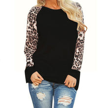 Load image into Gallery viewer, Womens Leopard Blouse Long Sleeve Fashion Ladies T-Shirt Oversize Tops