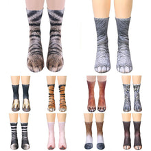 Load image into Gallery viewer, Women Man Adult Unisex Animal Paw Crew Socks Sublimated Print