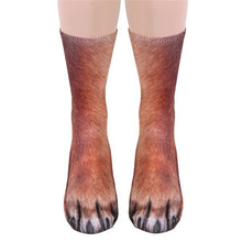 Load image into Gallery viewer, Women Man Adult Unisex Animal Paw Crew Socks Sublimated Print