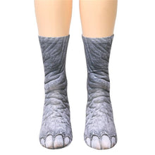 Load image into Gallery viewer, Women Man Adult Unisex Animal Paw Crew Socks Sublimated Print