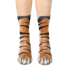 Load image into Gallery viewer, Women Man Adult Unisex Animal Paw Crew Socks Sublimated Print