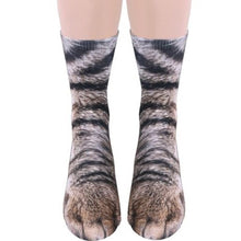 Load image into Gallery viewer, Women Man Adult Unisex Animal Paw Crew Socks Sublimated Print