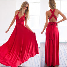 Load image into Gallery viewer, Women Convertible Multi Way Wrap Maxi Dress Backless Sexy Beach Sundress Bridesmaid Party Dresses Bandage Bodycon Long Prom Gown