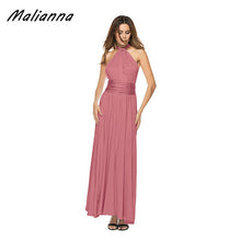 Load image into Gallery viewer, Women Convertible Multi Way Wrap Maxi Dress Backless Sexy Beach Sundress Bridesmaid Party Dresses Bandage Bodycon Long Prom Gown