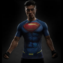 Load image into Gallery viewer, Short Sleeve 3D T Shirt Men T-Shirt Male Crossfit Tee Captain America Superman tshirt Men Fitness Compression Shirt Punisher MMA