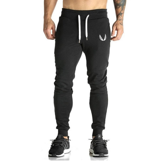 2018 Cotton Men Full Sportswear Pants Casual Elastic Cotton Mens Fitness Workout Pants Skinny Sweatpants Trousers Jogger Pants