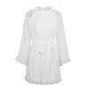 Load image into Gallery viewer, Simplee Lace up backless mesh dress women Elegant stringy selvedge sash mini dress Fashion long flare sleeve dresses vestidos