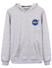 Load image into Gallery viewer, Men Women Unisex long sleeve hoodie, Men Women Unisex Blouse, Men Women Unisex NASA Hoodie, NASA letter print Blouse, Men Women Unisex fashion Long sleeve blouse