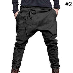 1Pcs Men Harem Pants Brand  Men Trousers Low Crotch Pant Men Joggers Feet Pants Hanging Crotch