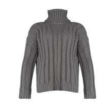 Load image into Gallery viewer, Autumn and winter turtleneck sweater women&#39;s new loose solid color sweater